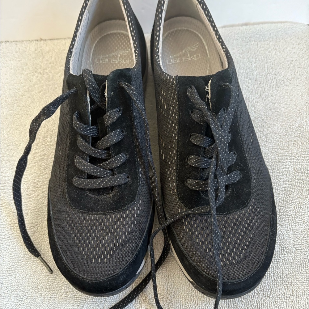 Dansko Black Athletic Shoes with Breathable Mesh